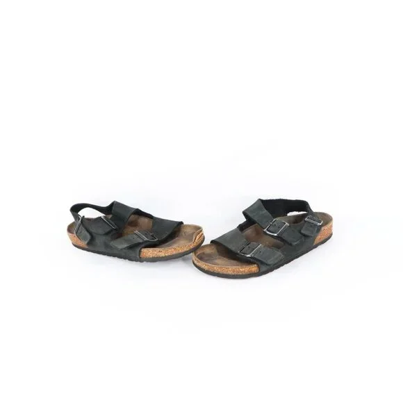 Vtg Birkenstock Mens 8 Womens 10 Distressed Suede Leather Buckle Sandals Black Birkenstock Arizona Soft Footbed Sandal Black | Pacsun main image 3